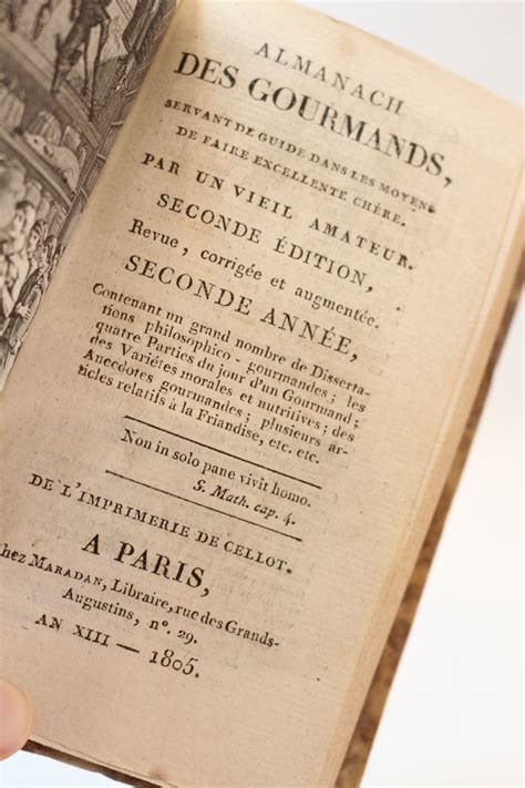 Almanach des gourmands de Grimod de La Reynière